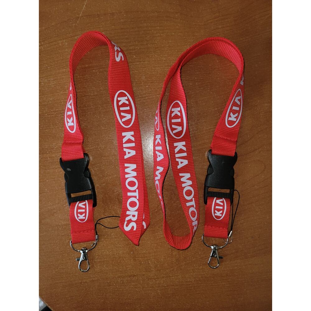 Kia Motors 2-Pack Red Lanyard Bundle Metal Clip Car Fan NWT
